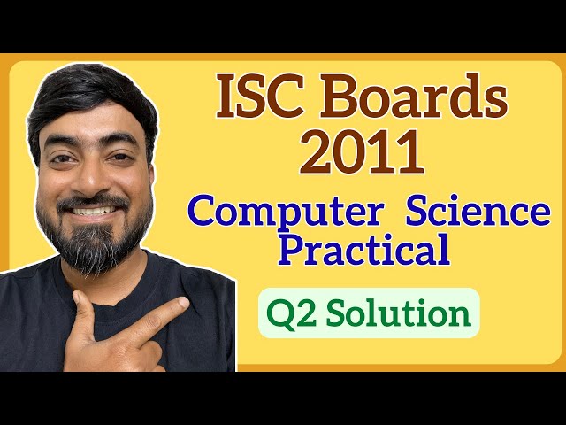 ISC Class 12 Computer Science Boards Practical 2011 | Question 2 Solution - Strings & Encryption