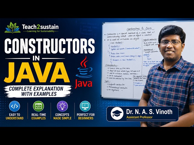 Constructors in Java | Default, Parameterized & No-Argument types | Programming | Dr.N.A.S.Vinoth