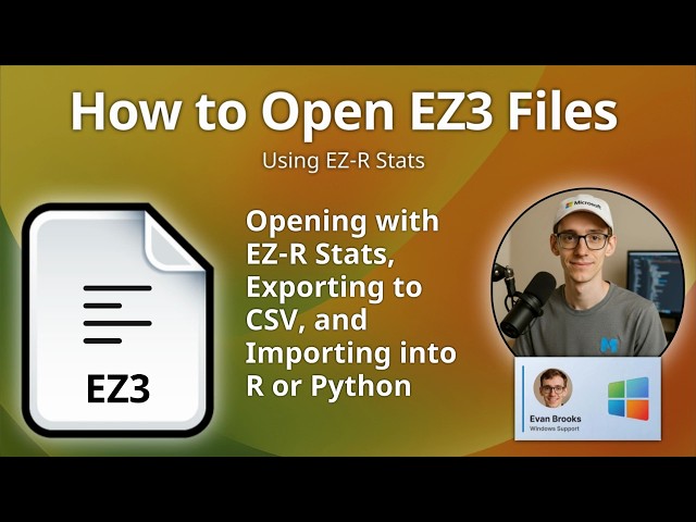 How to Open EZ3 Files (EZ-R Stats Data)