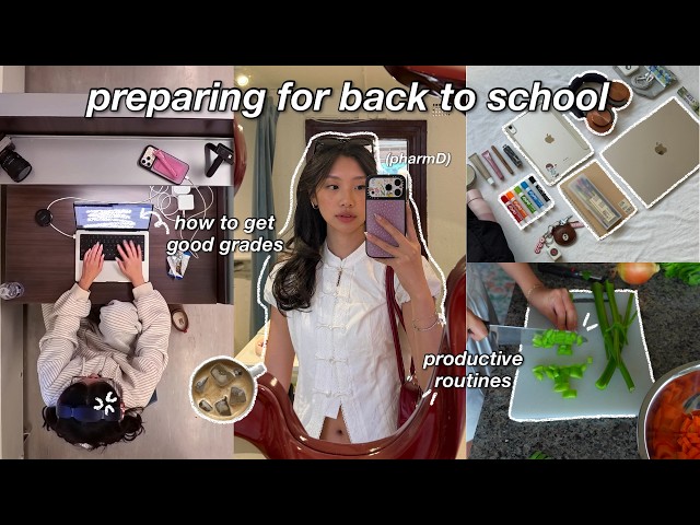 PREPARING FOR BACK TO SCHOOL 📓 study tips for GOOD GRADES, whats in my backpack & healthy habits