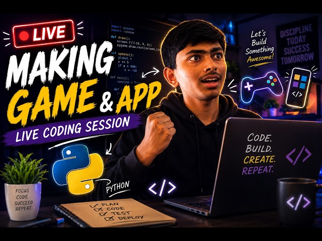 🔴LIVE🔴MAKING GAMES ON PYTHON