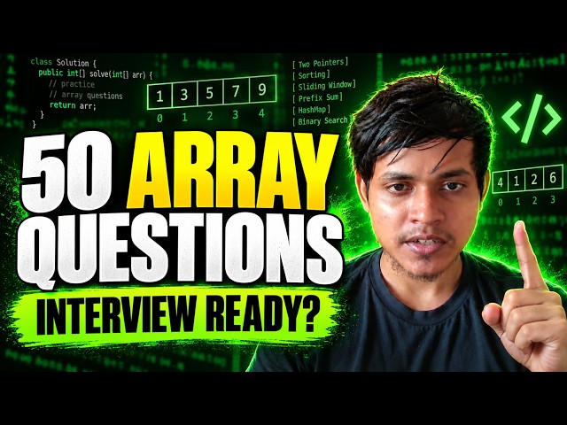 Array DSA Series Starts Now 🔥 | Easy to Hard