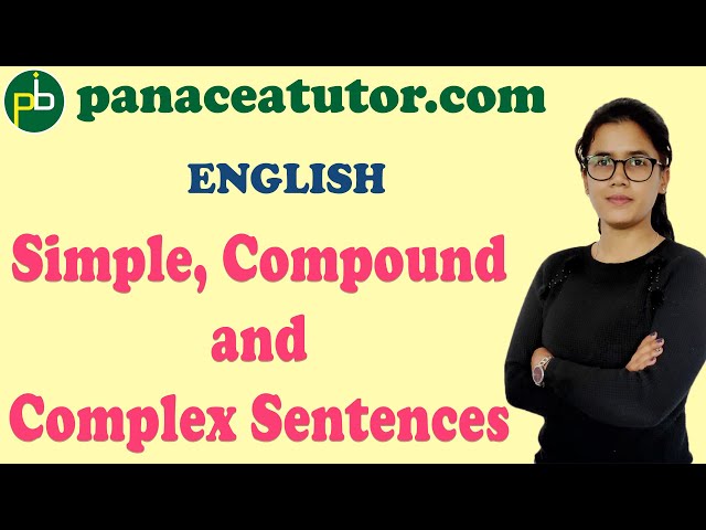 Simple, Compound and Complex Sentences || English Grammar Lessons || Panacea Tutor