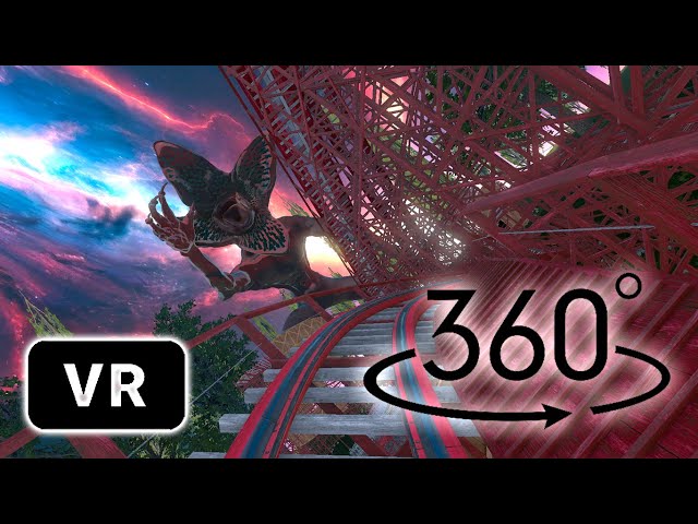 Stranger Things VR Roller Coaster Experience 🎢🕶️#360 #roller coaster #360 video