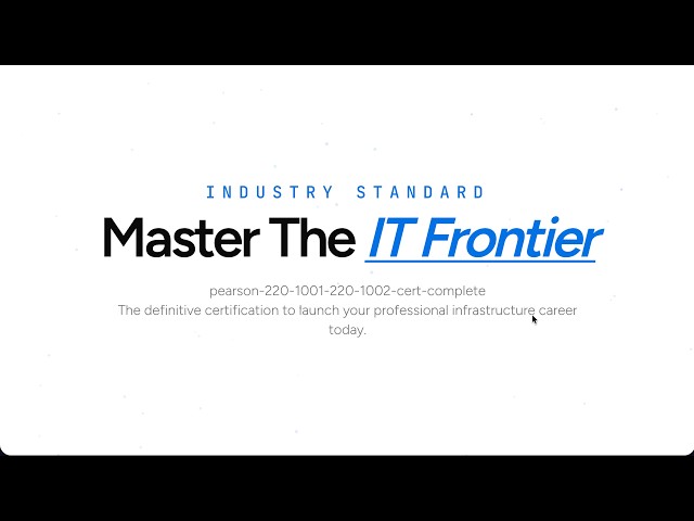 CompTIA A+ Core 1 & Core 2 | Master IT Support, Hardware & Software