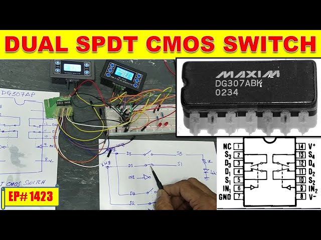DG307A DUAL SPDT CMOS ANALOG SWITCH IC || FUNCTION AND TESTING Ep #1423