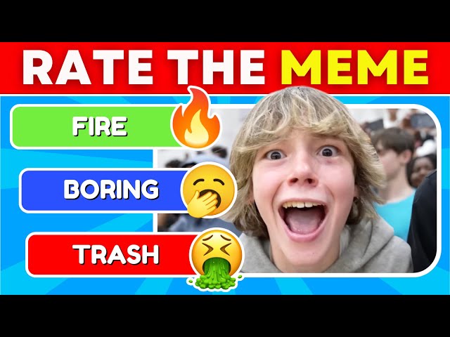 Rate The MEME Quiz | Meme Quiz | Tier List Quiz Challenge