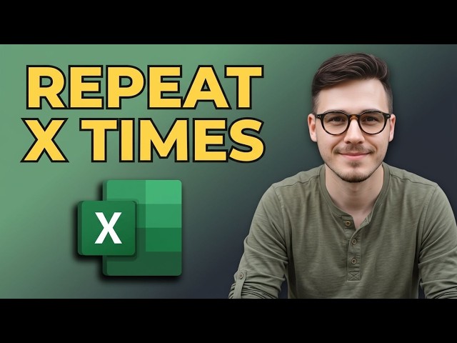 aHow to Repeat Values x Times in Excel Lambda [2026 Tutorial for Beginners]