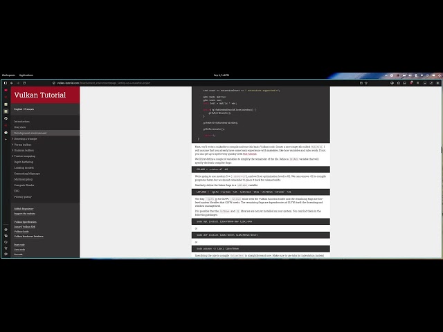 Learning Vulkan Creating vulkan instance and fixing full window C graphics programming  1.2