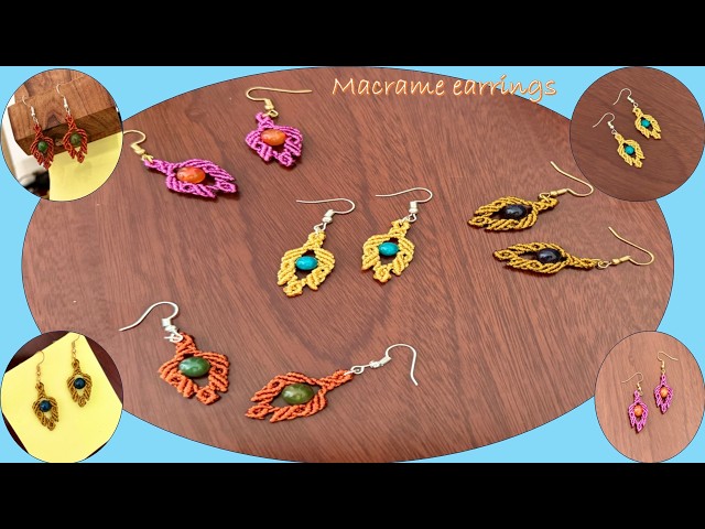 Learn to make macramé earrings | easy and quick | DIY | Jewelry set