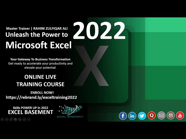 Microsoft Excel Masterclass Training Program 2022 | How to Improve in Microsoft Excel?