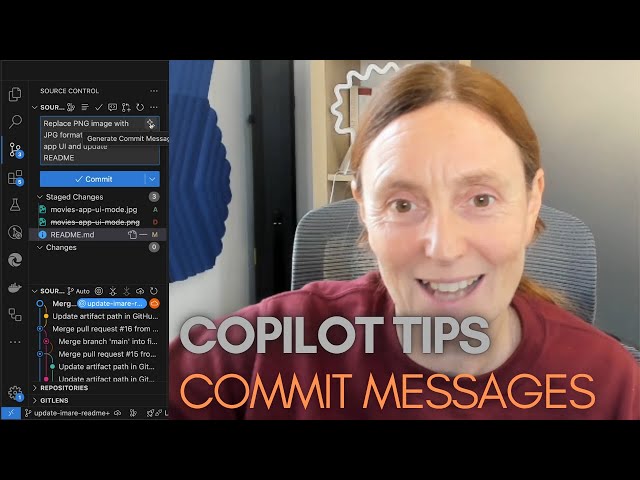 GitHub Copilot for commit messages and pr code reviews