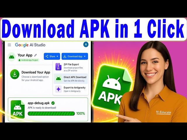 How to Download APK from Google AI Studio Android App (New Phone Working Method)