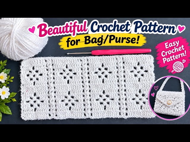 😍Beautiful Crochet Pattern 🧶Easy Crochet Pattern for Bag/Purse!