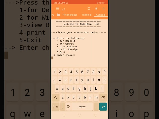 Atm bank application in java