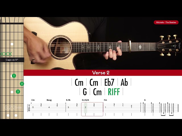 Michelle Guitar Cover The Beatles 🎸|Tabs + Chords|