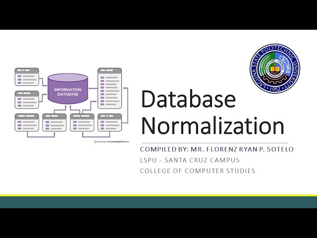 How to Normalize Database Designs (Tagalog)