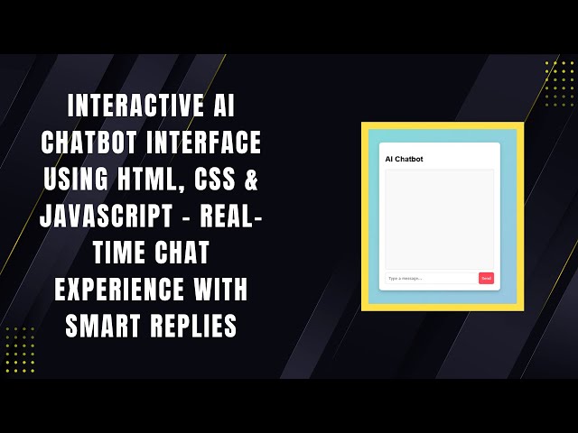 AI Chatbot Interface with HTML, CSS, and JavaScript | Step-by-Step Guide 🤖💬