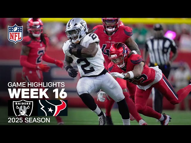 Las Vegas Raiders vs. Houston Texans Game Highlights | NFL 2025 Season Week 16