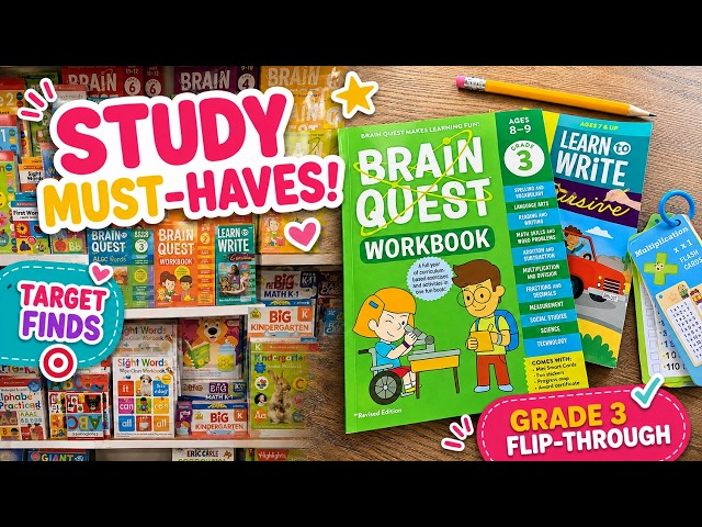 Back to School Learning Must-Haves for Kids 📚 Target Finds + Brain Quest Grade 3 Flip-Through