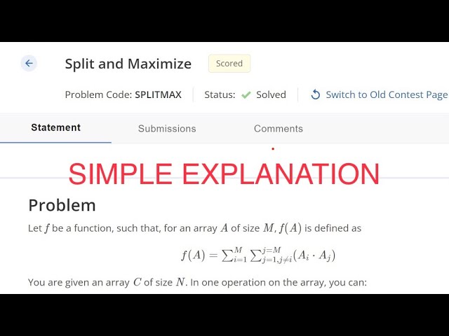 Split and Maximize codechef solution in c++ ||  November Long 2022 (Rated for Div 3 & 4)