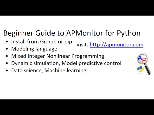 Beginner Guide to APMonitor for Python