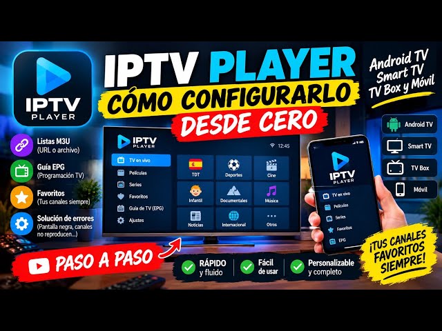 🔥🚀IPTV Player: HOW TO SET IT UP from SCRATCH 📺 | M3U Lists + EPG on Android TV, Smart TV and Mobile