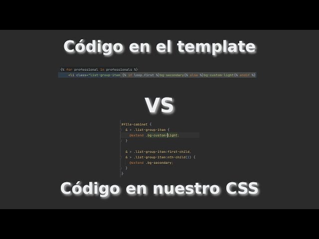 Código en el Template vs Código en nuestro CSS