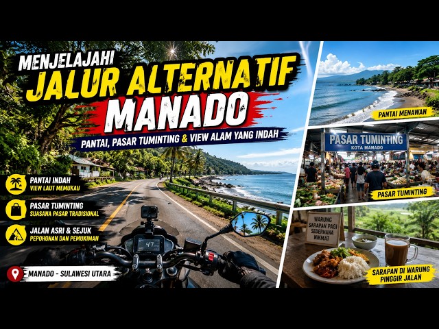 Exploring Manado's Alternative Route | Beaches, Tuminting Market & Beautiful Nature✨