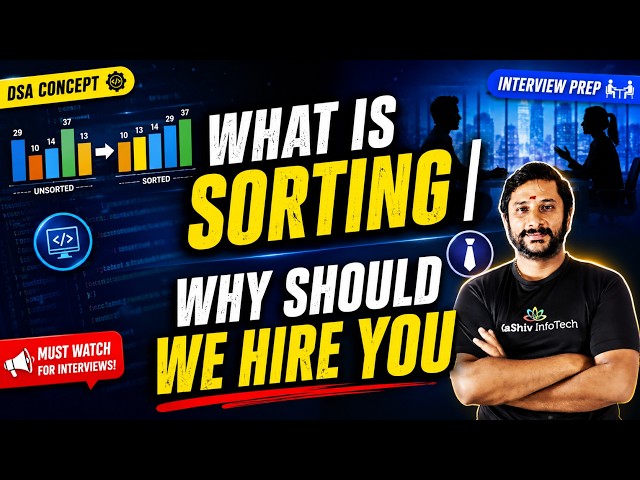 What is Sorting? | What is Bubble Sort | Why Should We Hire You?  | Kaashiv infotech Course