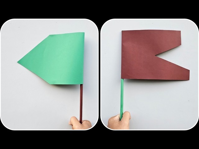 How to make two flag for kids with paper | paper flag hanging | Flag Paper