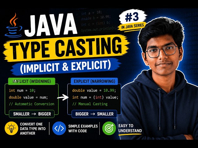 Java Type Casting Explained in 20 Minutes | Implicit vs Explicit | Telugu || Kenzo Pulse ||