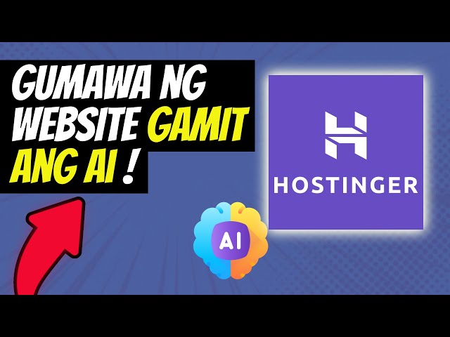 How to Make a website using AI | Ai Website Builder Tagalog tutorial | Hostinger Philippines