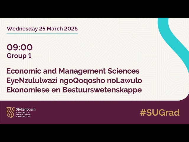 Graduation (March 2026): Economics and Management Science (1)