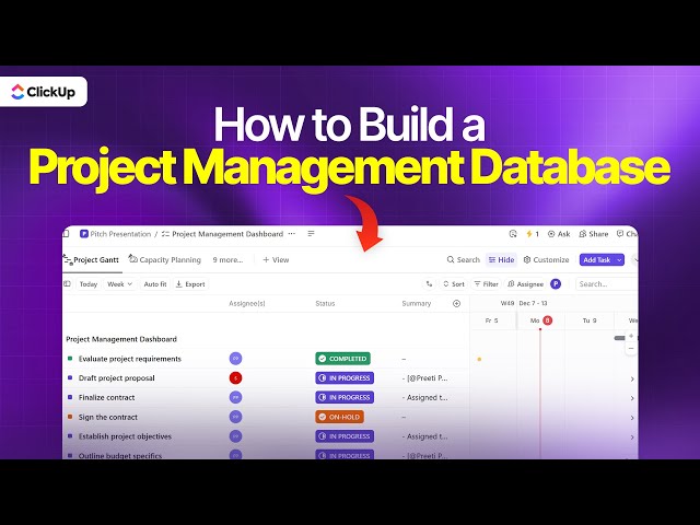 How to Build a Project Management Database (Step-by-Step Guide) | ClickUp