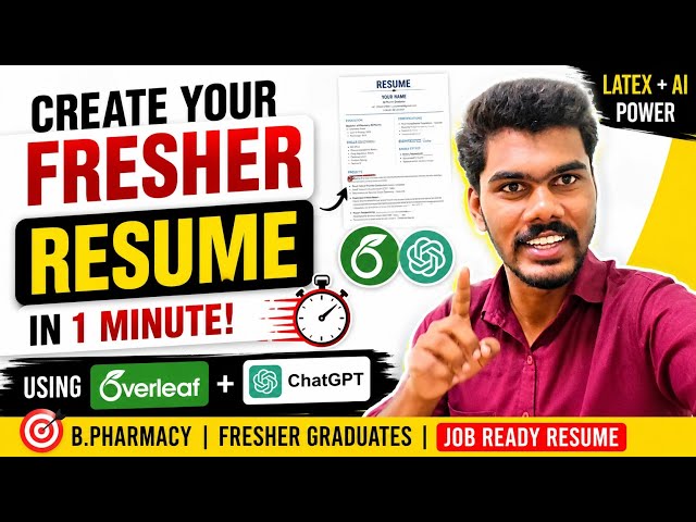 How to Create a Professional Resume in 1 Minute 🚀 | Freshers | Telugu @SidduSpeaks-u5y