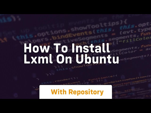how to install lxml on ubuntu