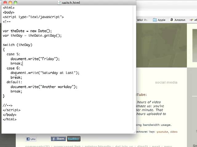 JS 4 U 11: The Switch Statement