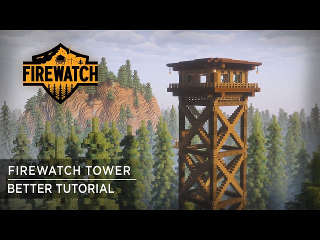 Firewatch Tower in Minecraft | Realistic Lookout Tower Build Tutorial