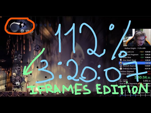 Hollow Knight 112% Speedrun in 3:20:07