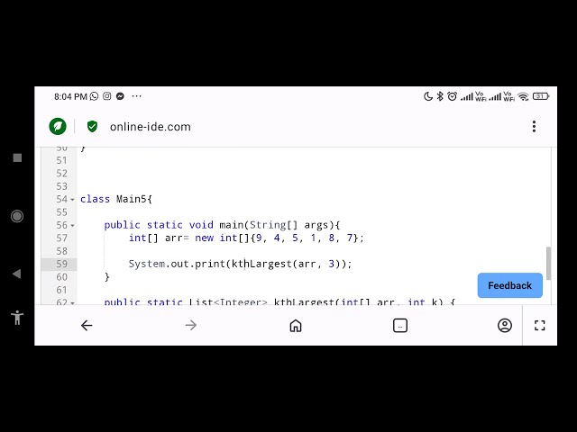 DSA concept: Kth largest element using heap