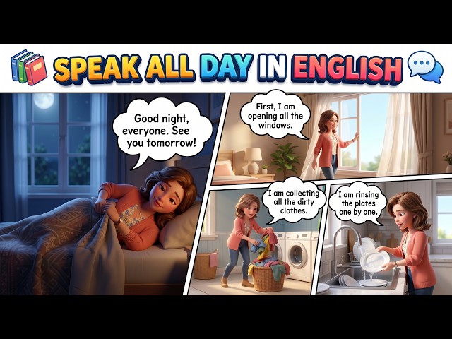 SPEAK ALL DAY IN ENGLISH || Slow English Practice | Basic English | English Class |
