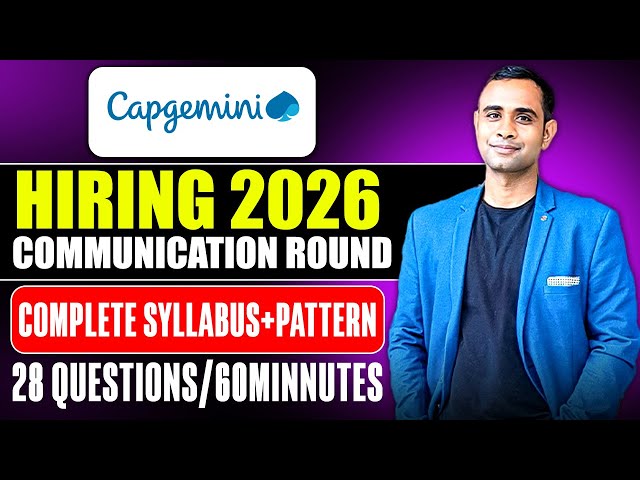 Capgemini Hiring 2026 Batch | Communication Round | New Pattern Out