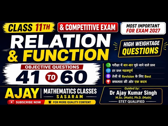 Relation and function|| types of relation||types of function||Binary relation|| No of relation