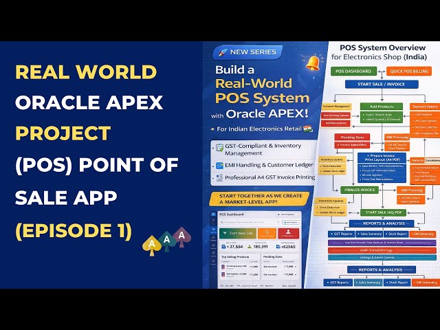 Real World Oracle APEX POS System End to End Project | Episode 1