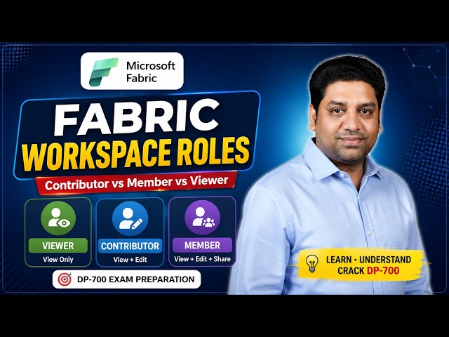 DP-700 Exam Question Explained | Fabric Workspace Roles | Contributor vs Member vs Viewer