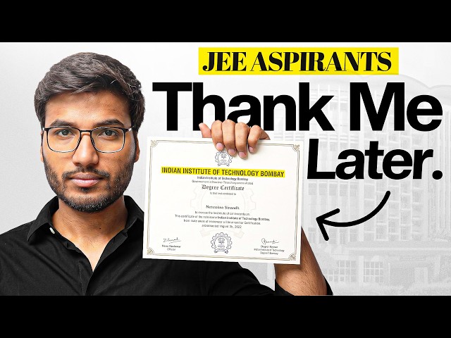 Give me 11 min i will change your Entire JEE Preparation