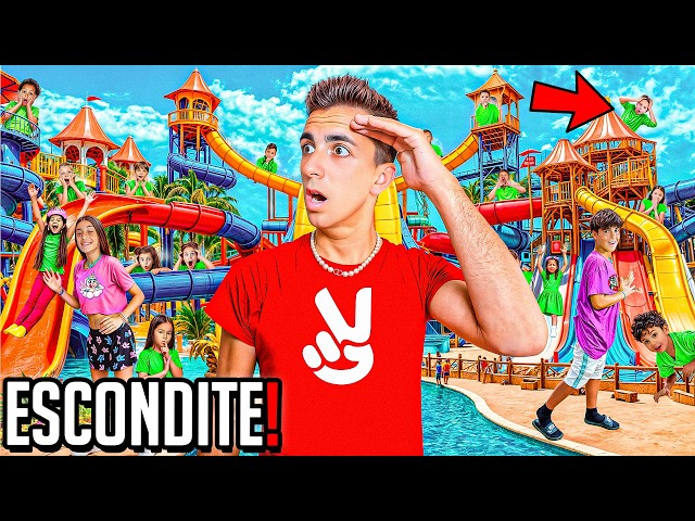ESCONDITE EXTREMO vs 100 NIÑOS en un PARQUE ACUATICO!