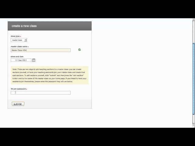 Create a new class in Turnitin