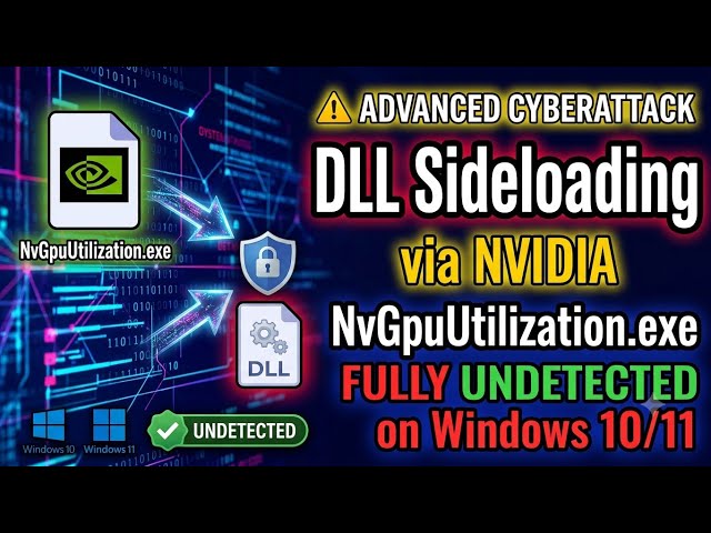 🖥️ DLL Sideloading via NVIDIA NvGpuUtilization.exe – Fully Undetected on Windows 10/11